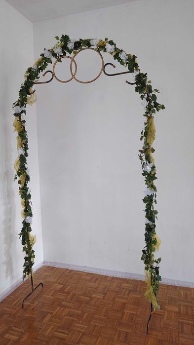 Metalowa Brama Weselna Ślubna Ogrodowy Łuk Weselny Girlanda Ogrodowa