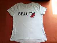 Koszulka T-shirt biała XL Beauty