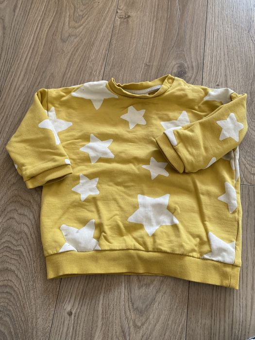 Żółta bluza w białe gwiazdki (H&M, r. 80)