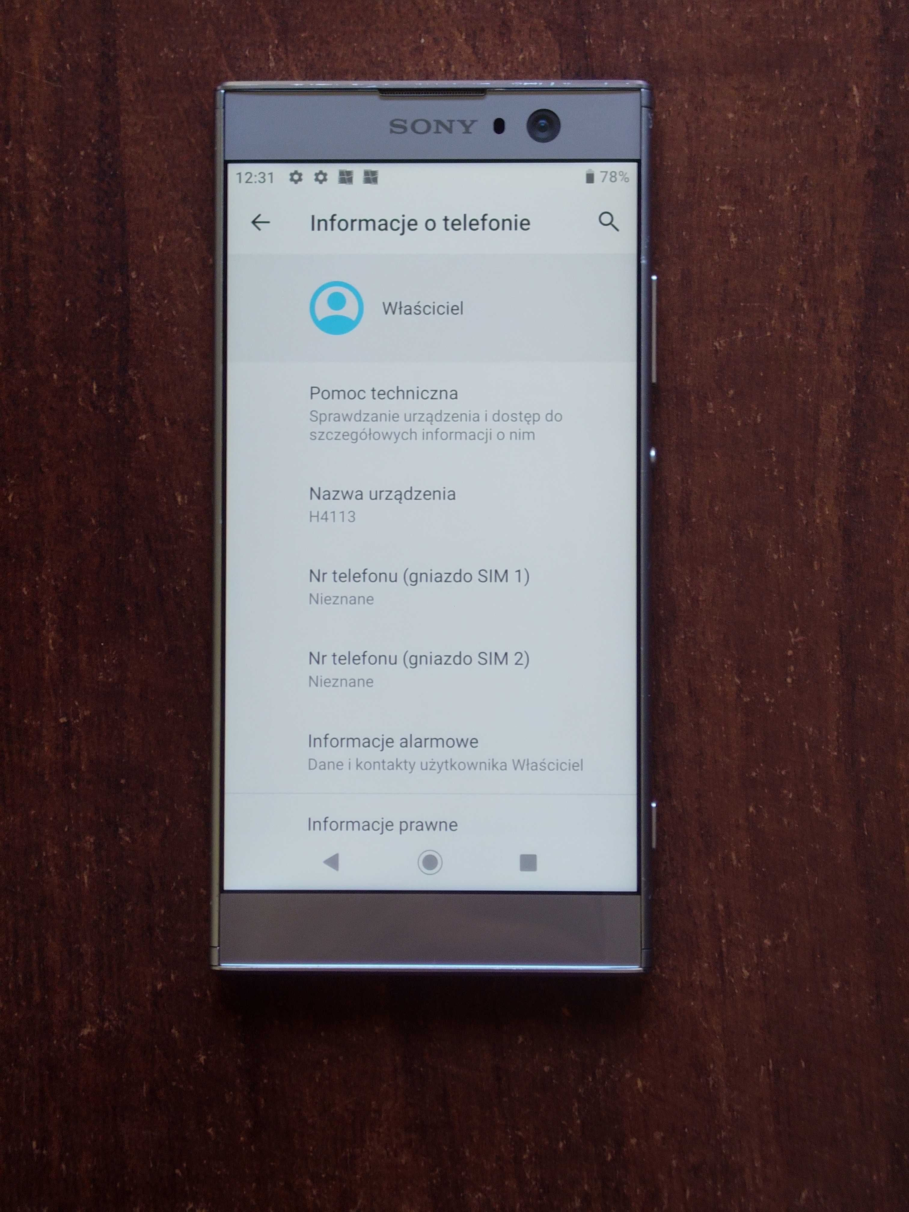Sony Xperia XA2 H4113 Srebna