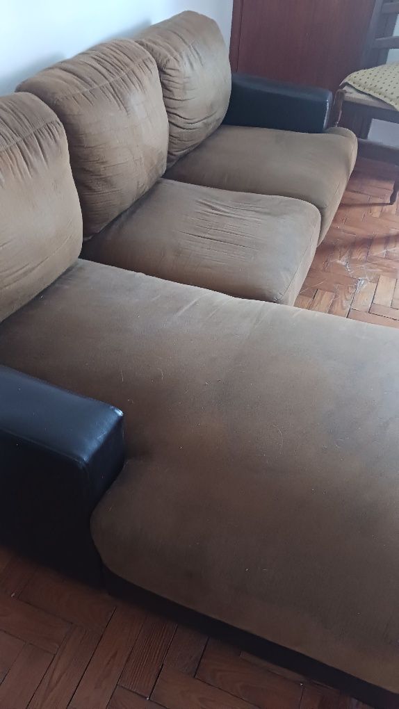 Sofá de sala chesofa cheis long em pele de pêssego para venda