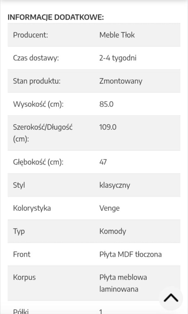 Komoda/szafa/kredens meble do salonu zestaw