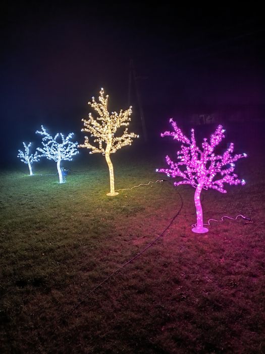 Drzewko Świąteczne Świecące drzewo zewnętrzne led 240cm biały ciepły