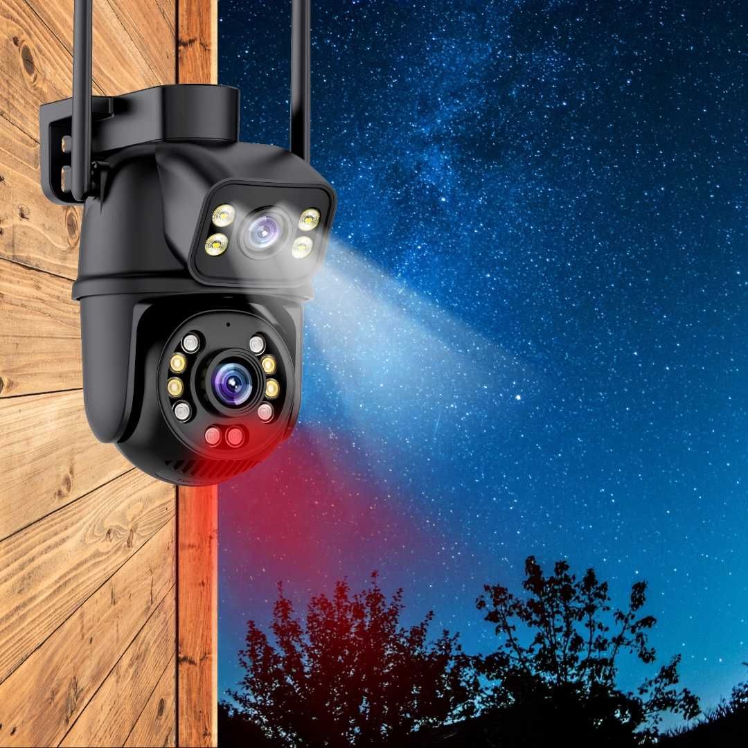 Kamera Obrotowa Podwójna WIFI IP UHD AUDIO Zewnętrzna 6MPX 6MP 4K