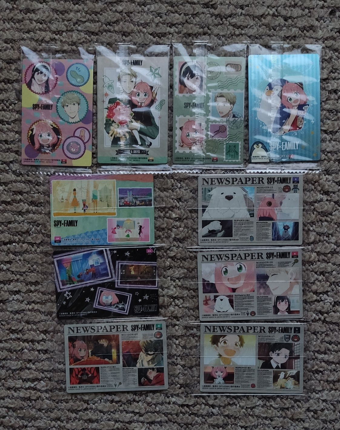 Spy x Family anime manga karty kolekcjonerskie bandai anya forger loid