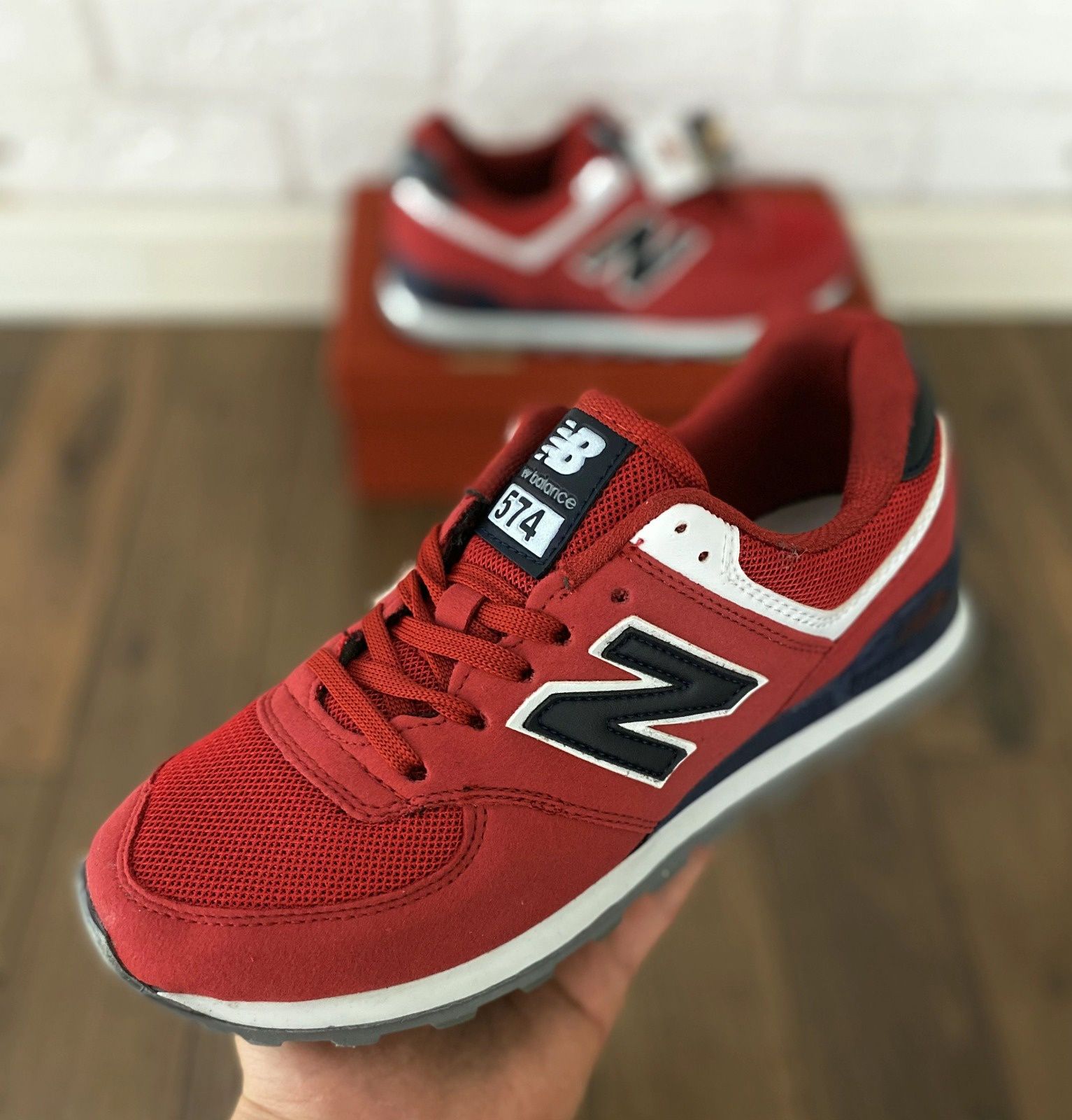 New balance 574 obuwie nowe sportowe czerwone NB