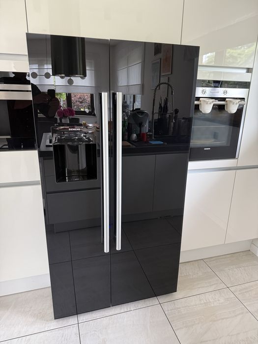 Siemens czarna Kad62ag kostkarka lodowka zamrazarka uszkodzona