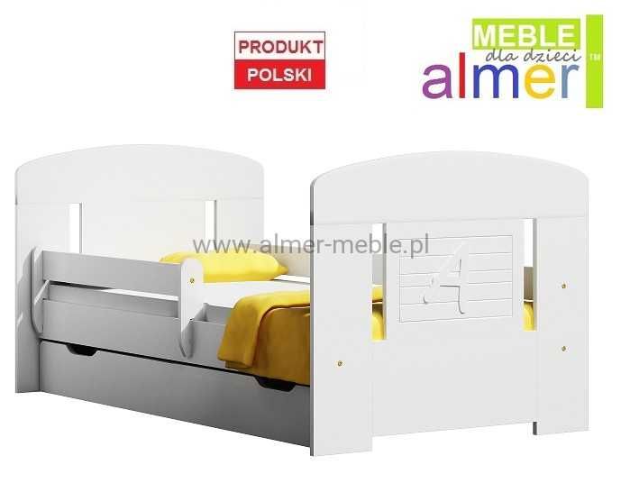 łóżko dla dziecka +szuflada -180cm białe, solidne, jak NOWE