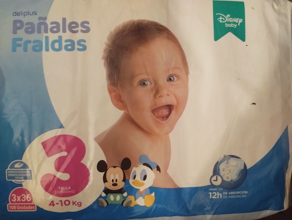 Памперси підгузники Disney Panales Fraldas Dada, розмір 3