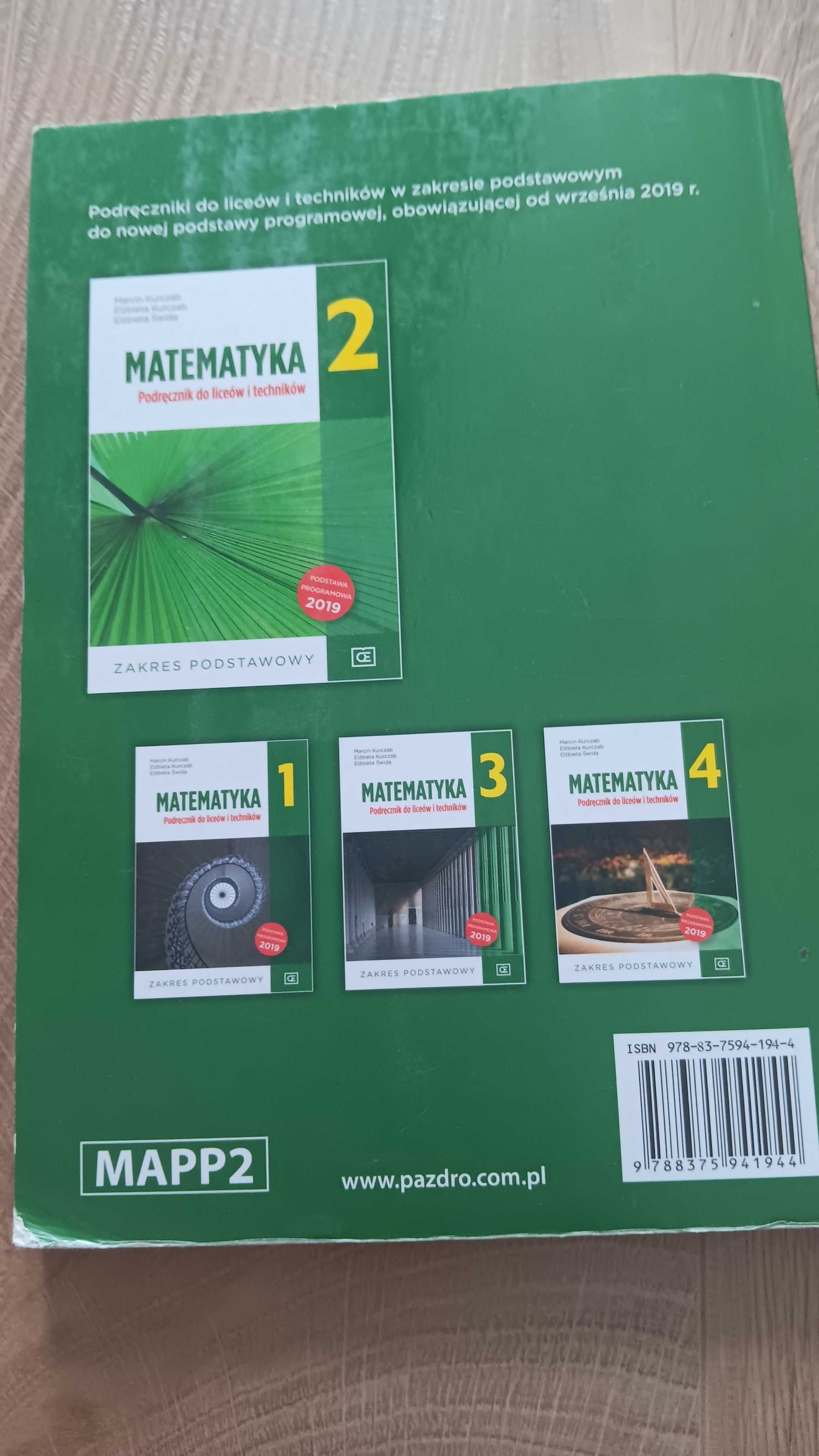 Matematyka 2 podręcznik do liceów i techników zakres podstawowy