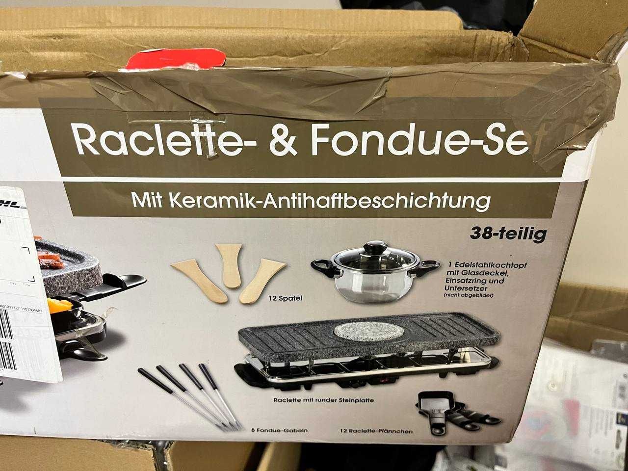 Grill elektryczny XXL Zestaw do fondue raclette na 12 osób