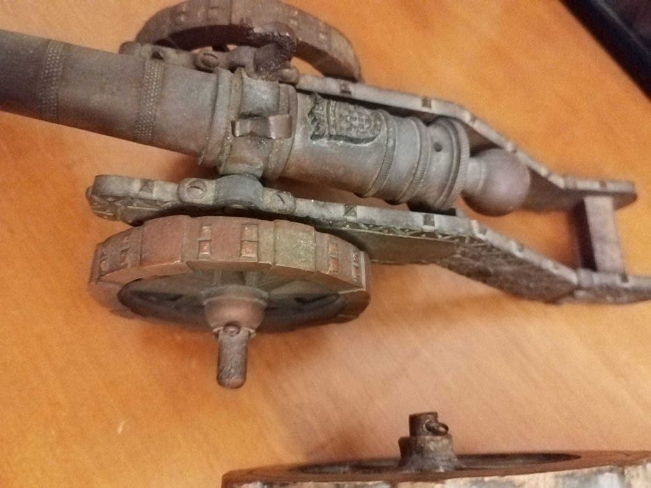 Canhões militares em bronze com brazões - 3 réplicas antigas