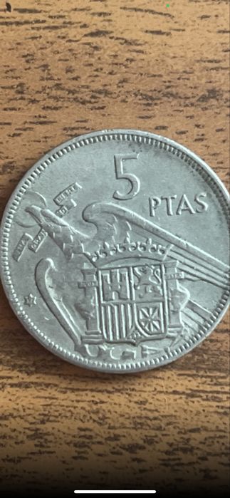 Moedas 5 pesetas 1957