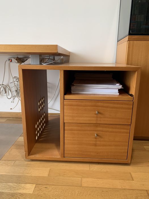 Secretária de fixar à parede em madeira de faia