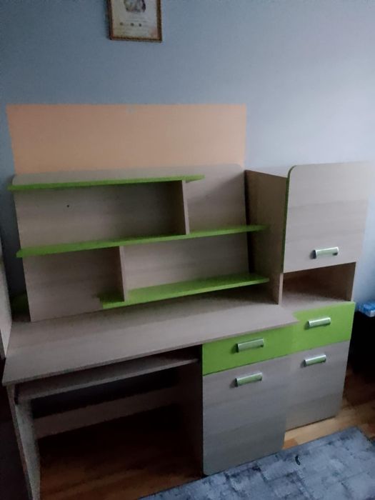 Zestaw mebli Abra 290cm dla dzieci/młodzieży + biurko + łóżko 90x200