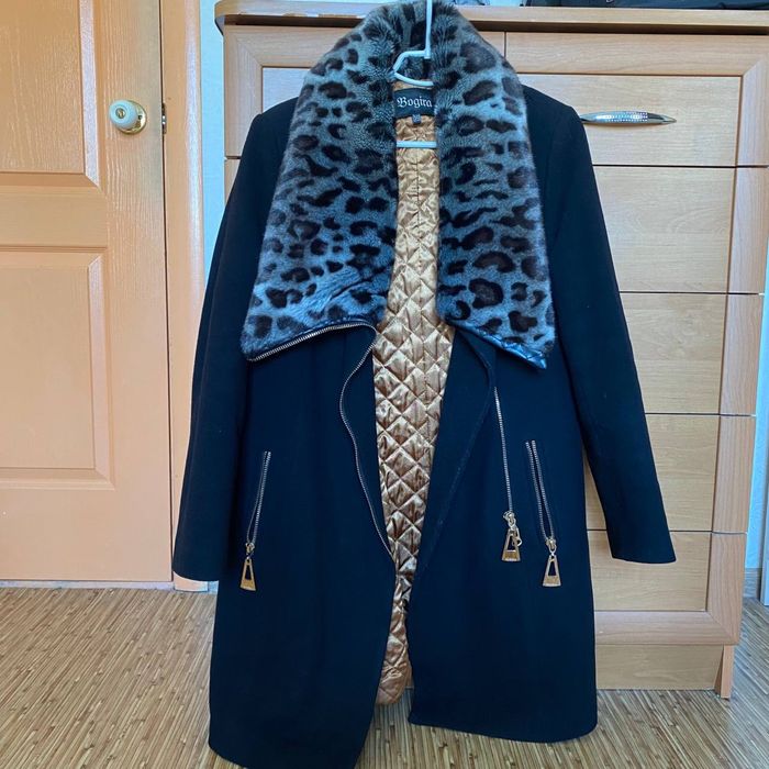 Пальто зимове чорне жіноче / Пальто зимнее черное женское 46-48 розмір