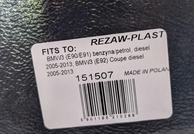 Захист двигуна bmw 3 e90 e91 e92. якісний новий замінник rezaw-plast