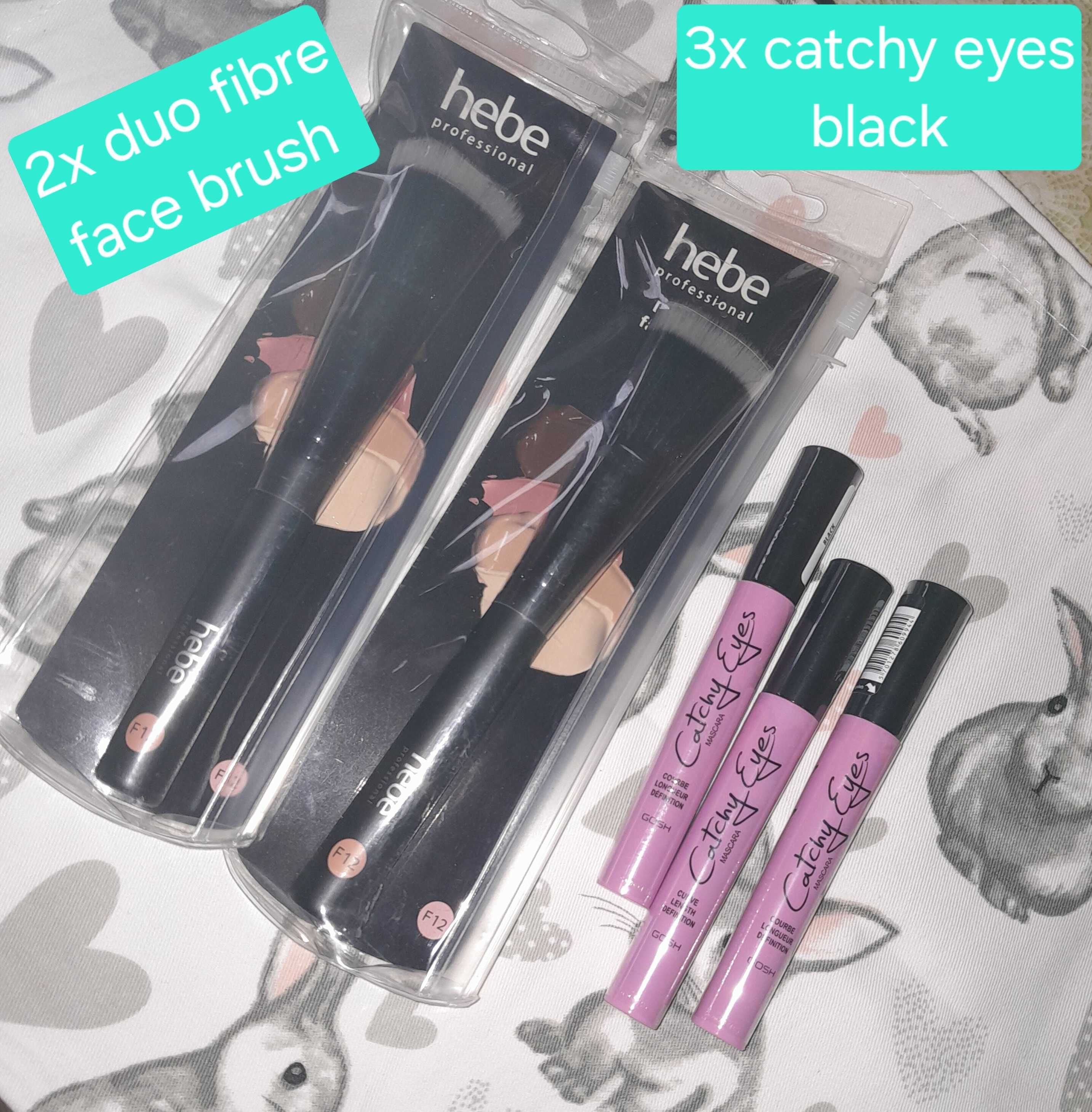 3x maskara Gosh 2x face brush NOWE