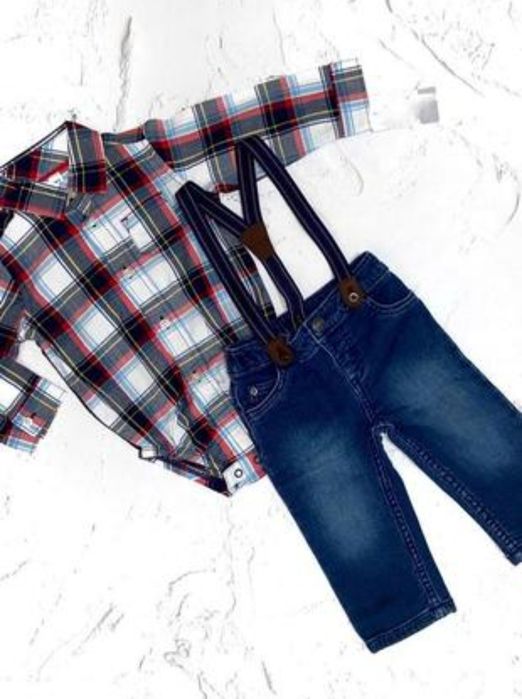 Carter's комплект сорочка боді і джинси 6-12 м