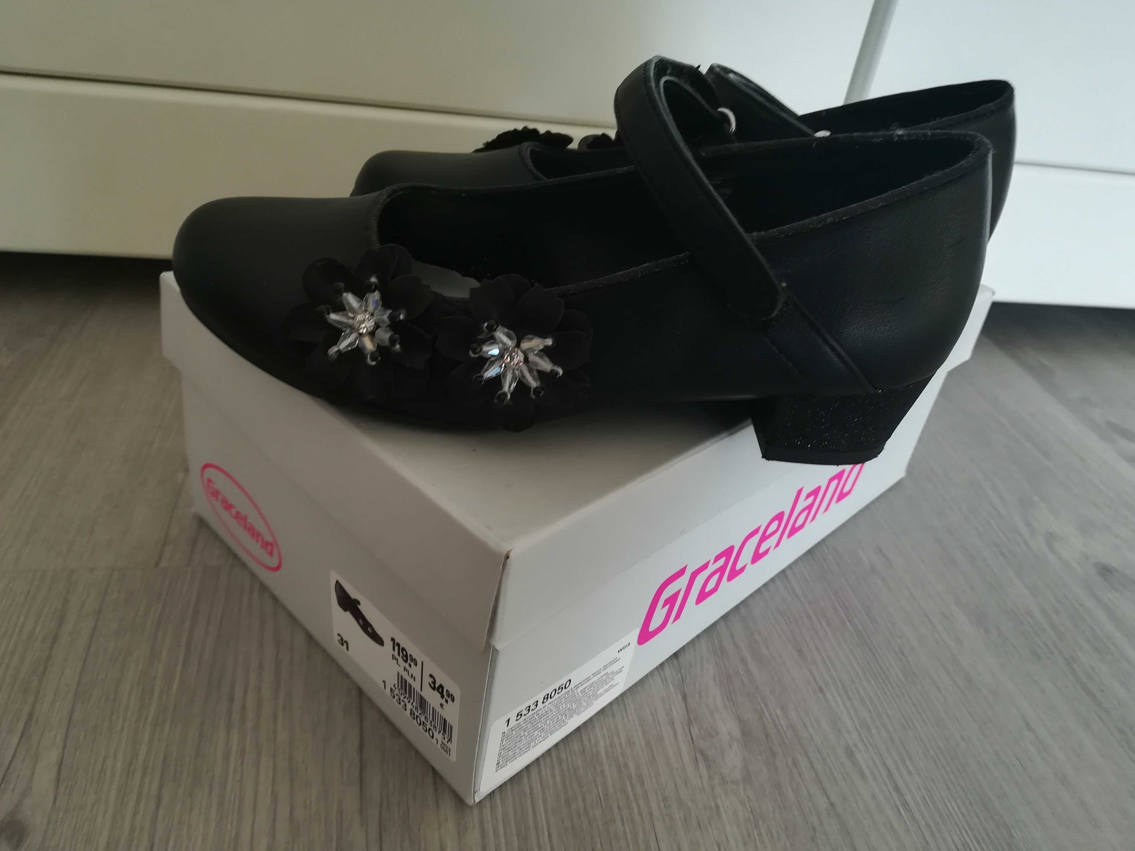 Eleganckie czarne buty r.31