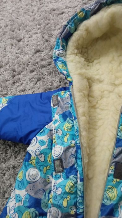 Комбінезон трансформер кокон зимовий на овчинні 6-18 місяців