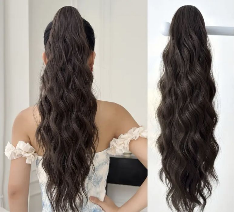 Волосся на заколці крабіку Шиньйон Накладний хвіст