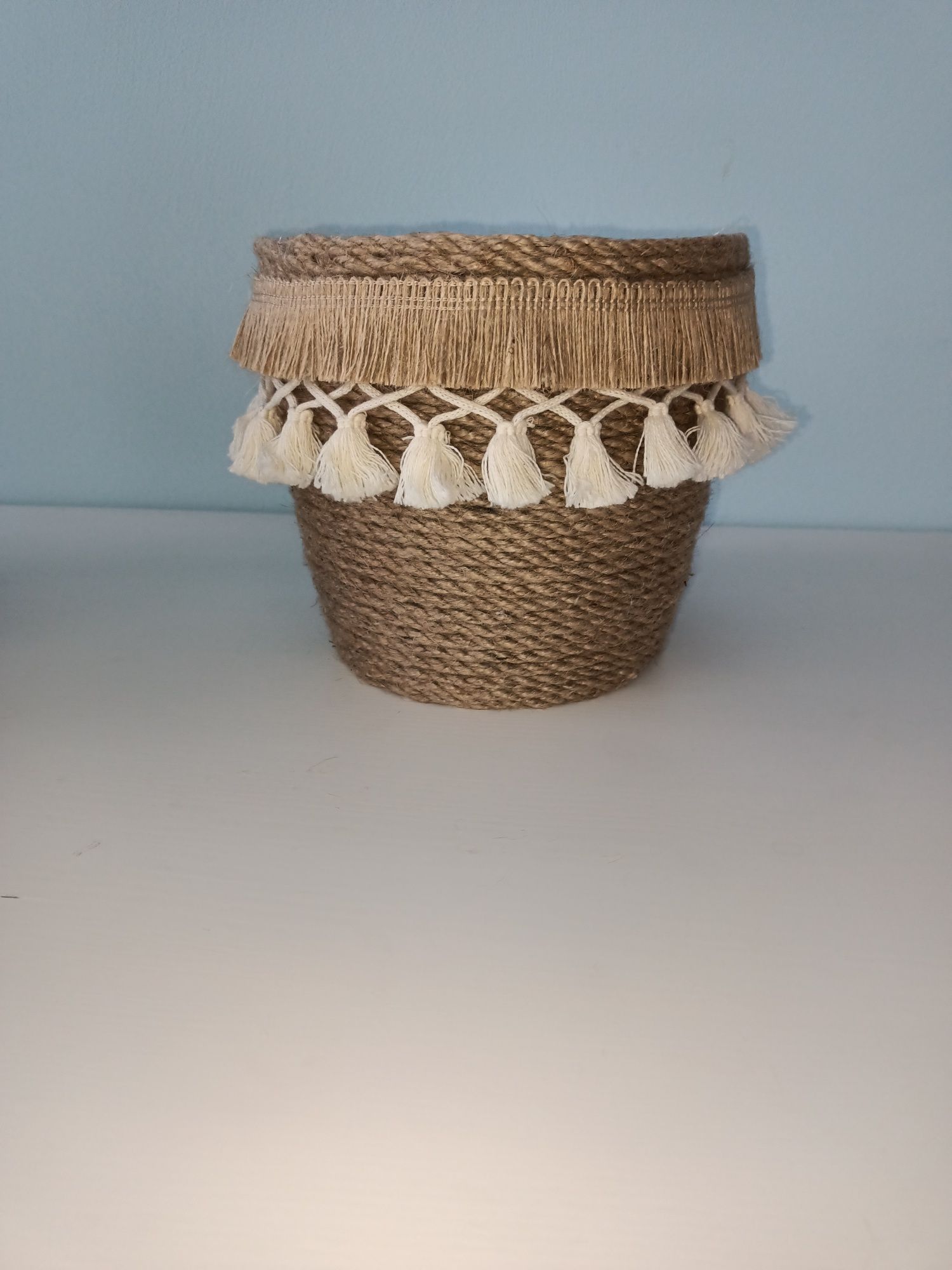 Doniczka osłonka w stylu Boho 2w1 17 cm