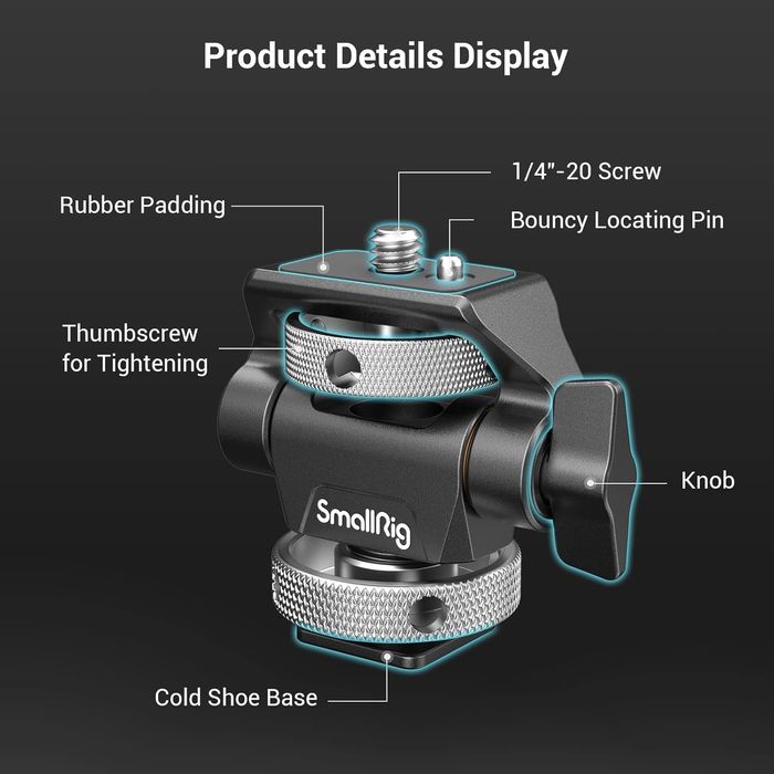 Uchwyt Monitora Regulowany Obrotowy Podpórka Zimna Stopa Smallrig