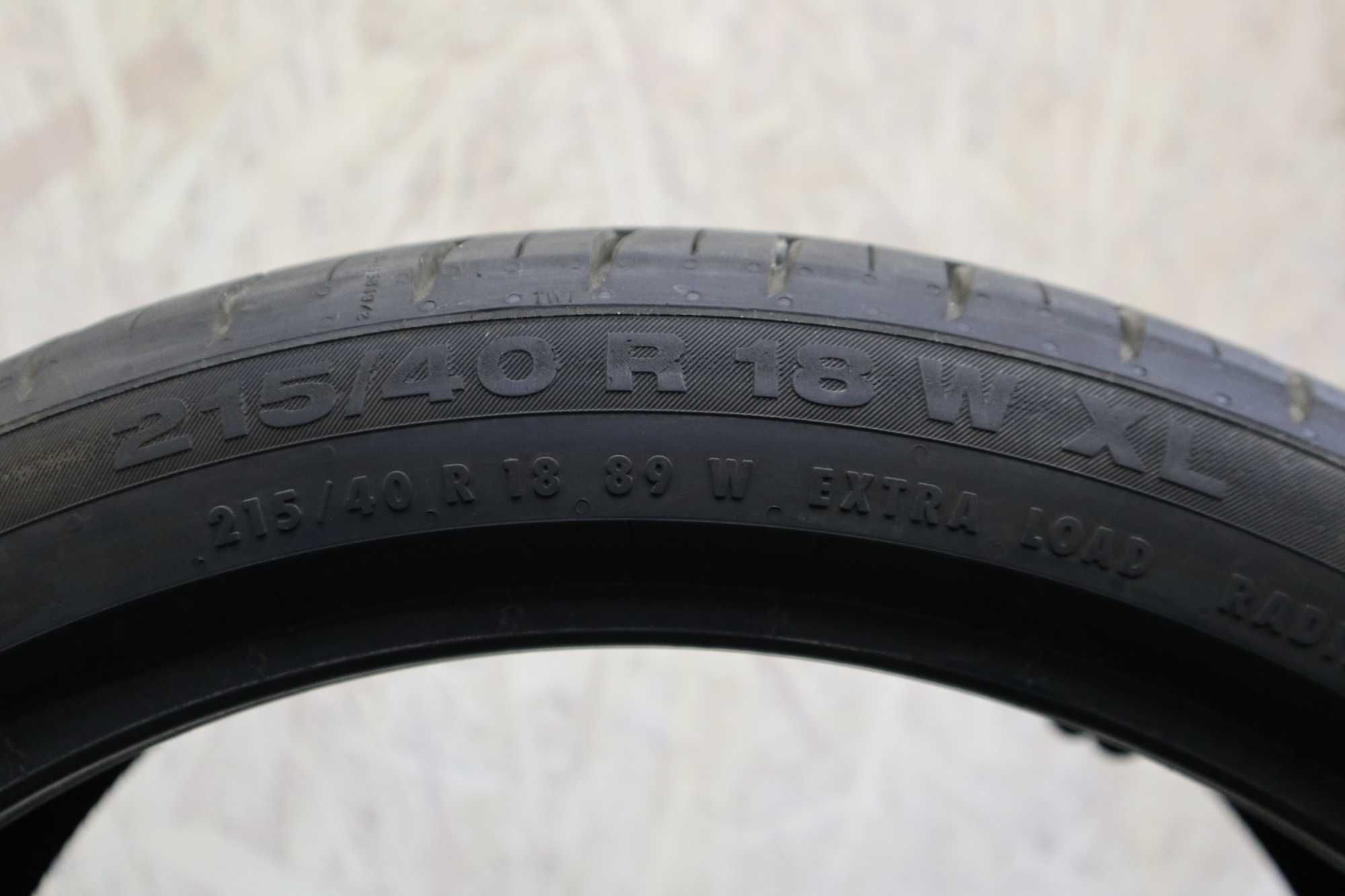 Пара літніх шин Continental Conti Sport Contact 5 215/40 R18 7 mm 2023