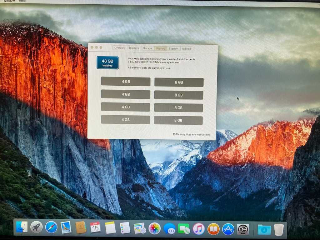 Mac Pro version 10.11.6 El Capitan 2008