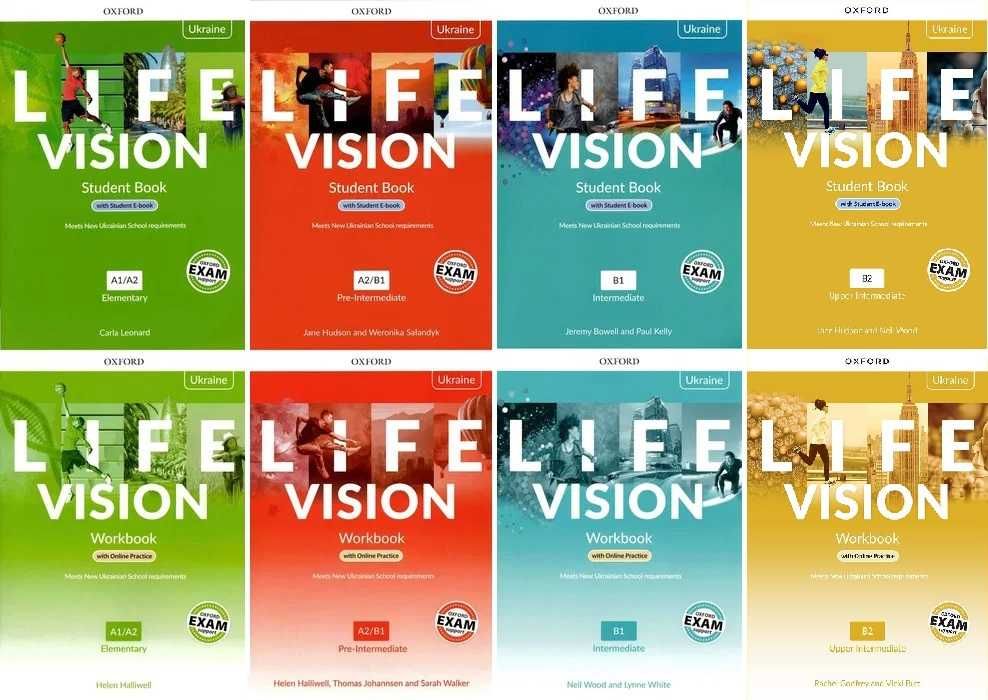 Life Vision Ukraine Students Book+Work Book A1/A2, A2/B1, B1+ B2