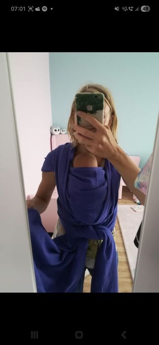 Chusta tkana baby love wearing 4m