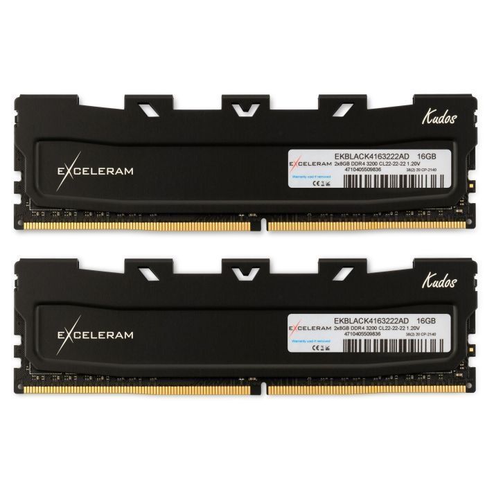 Модуль пам'яті для комп'ютера DDR4 16GB (2x8GB) 3200 MHz Black Kudos