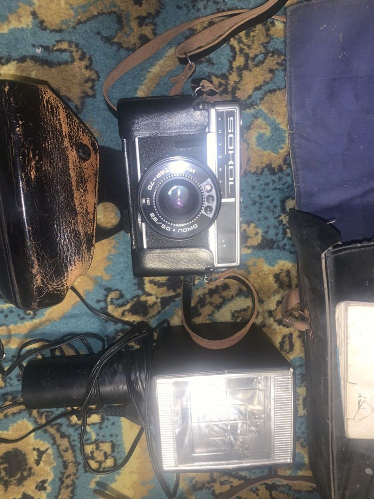Sokol automat,фотоаппарат СССР +вспышка Норма