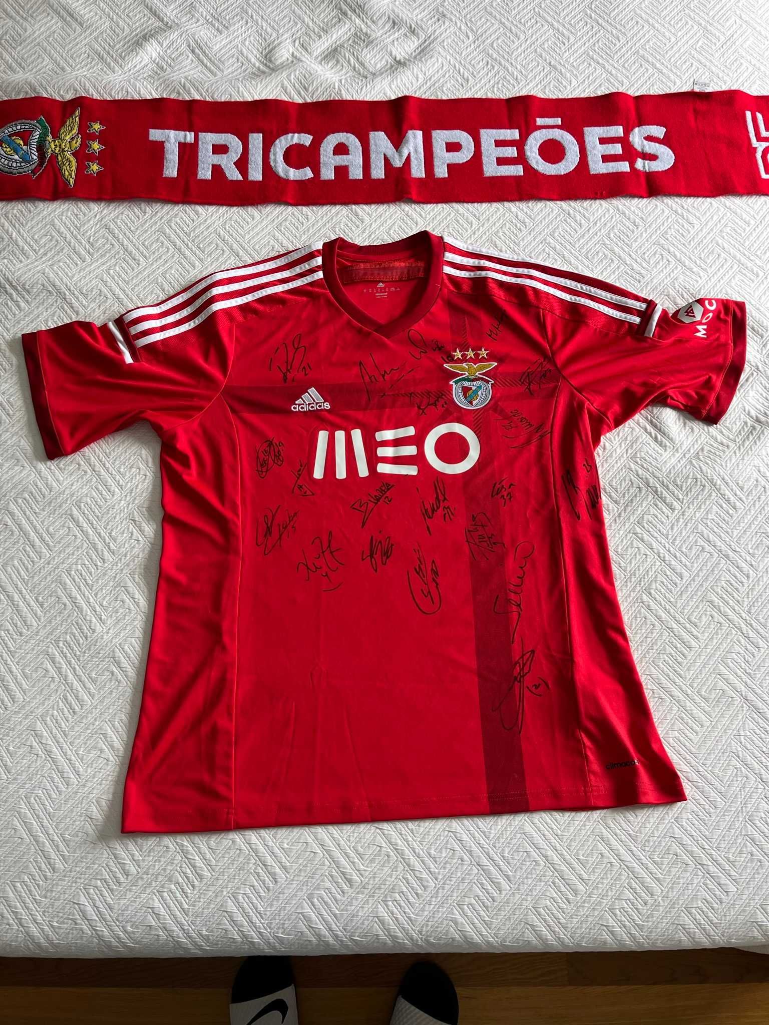 Vendo Camisola SL BENFICA Autografada Equipa TRICAMPEONATO (2015-16)