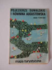 Pojezierze Suwalskie I Równina Augustowska Mapa Turystyczna 1985 Rok