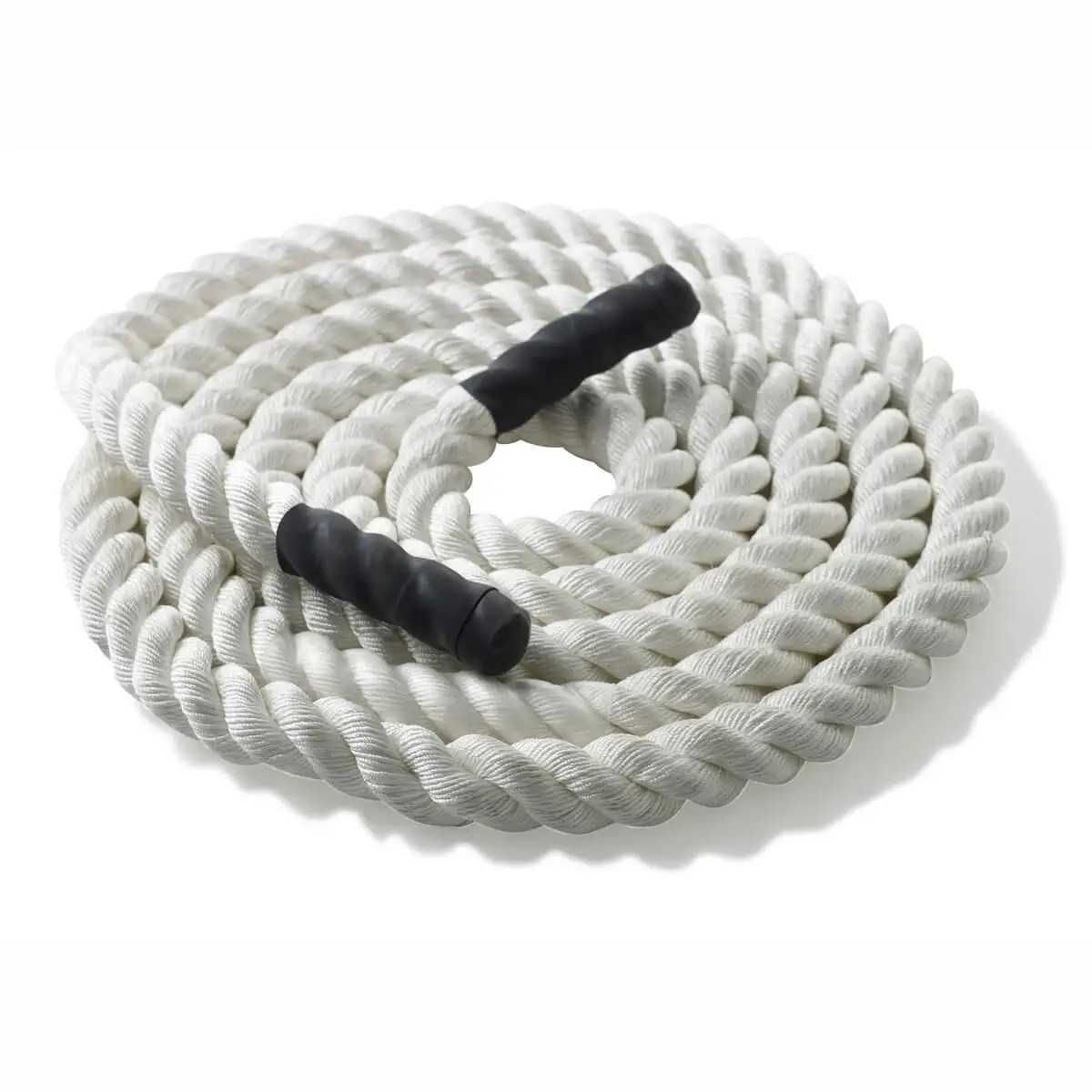 Канат тренувальний для кросфіта 9м Battle Rope White WCG 50х9