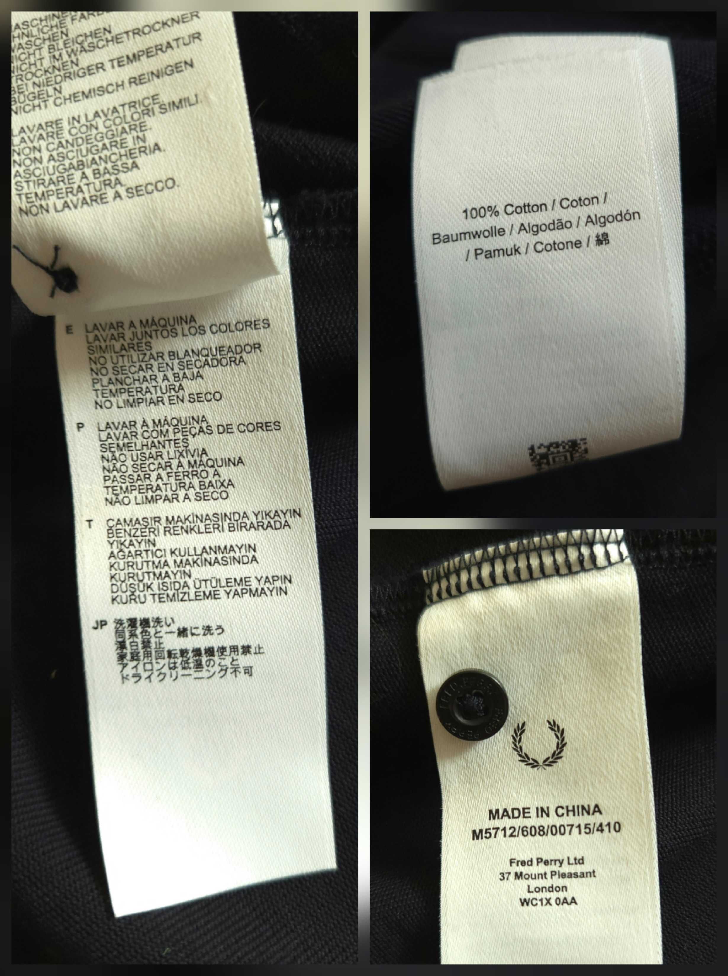 Fred Perry stripe button through polo рубашка поло