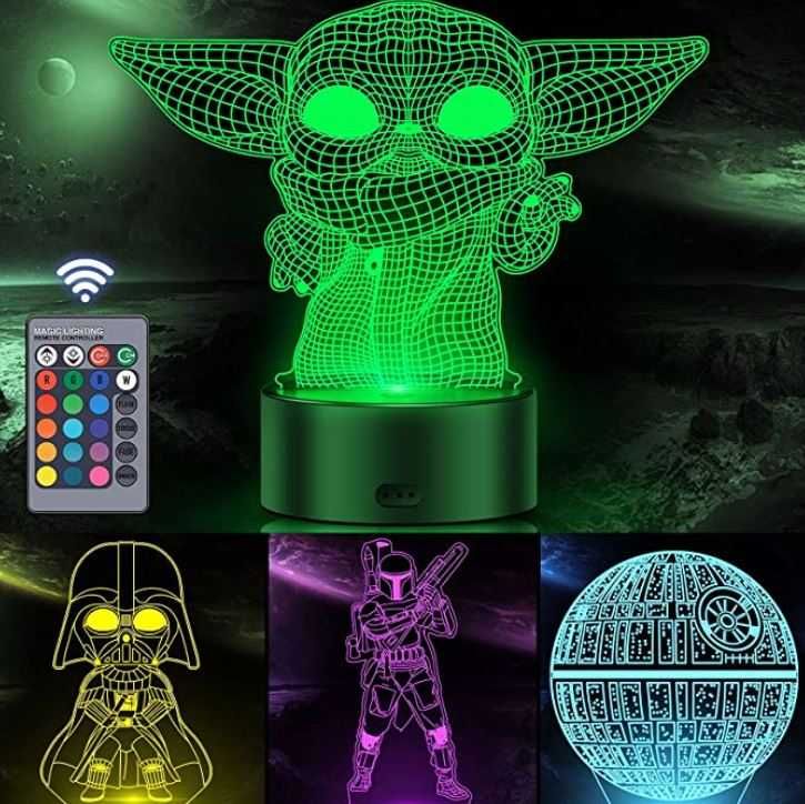 Lampka dla dzieci 3D LED Star Wars Gwiezdne wojny + Pilot