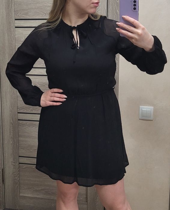 Нове Чорне плаття з шифону