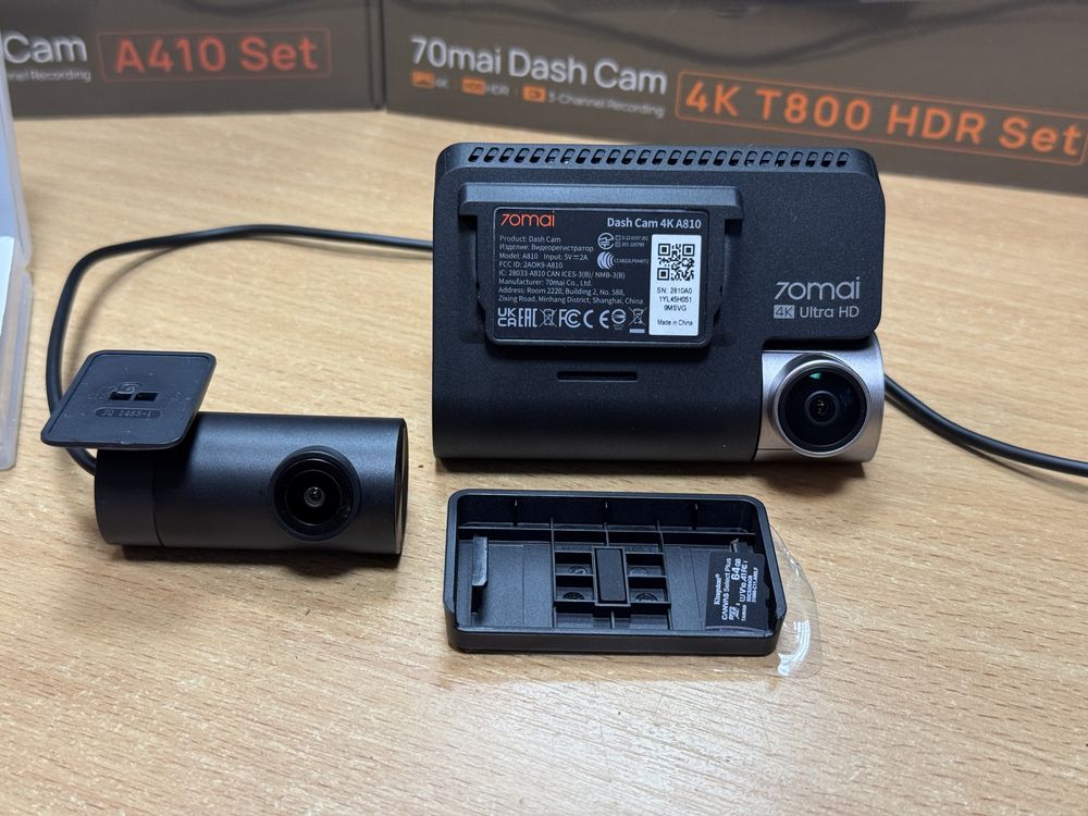 Відеореєстратор 70mai Dash Cam A810 + камера RC12+CPL фільтри+64Гбт