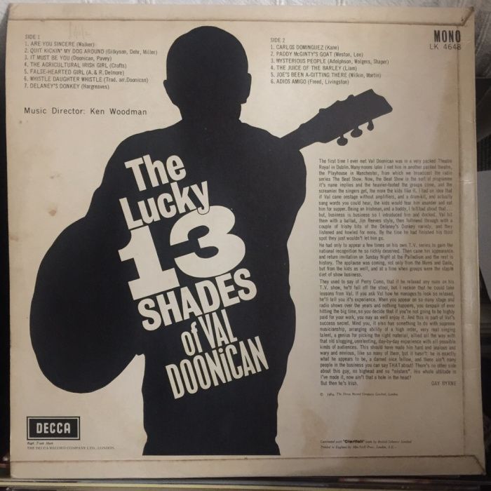 Vinil: Val Doonican - The Lucky 13 Shades - 1964