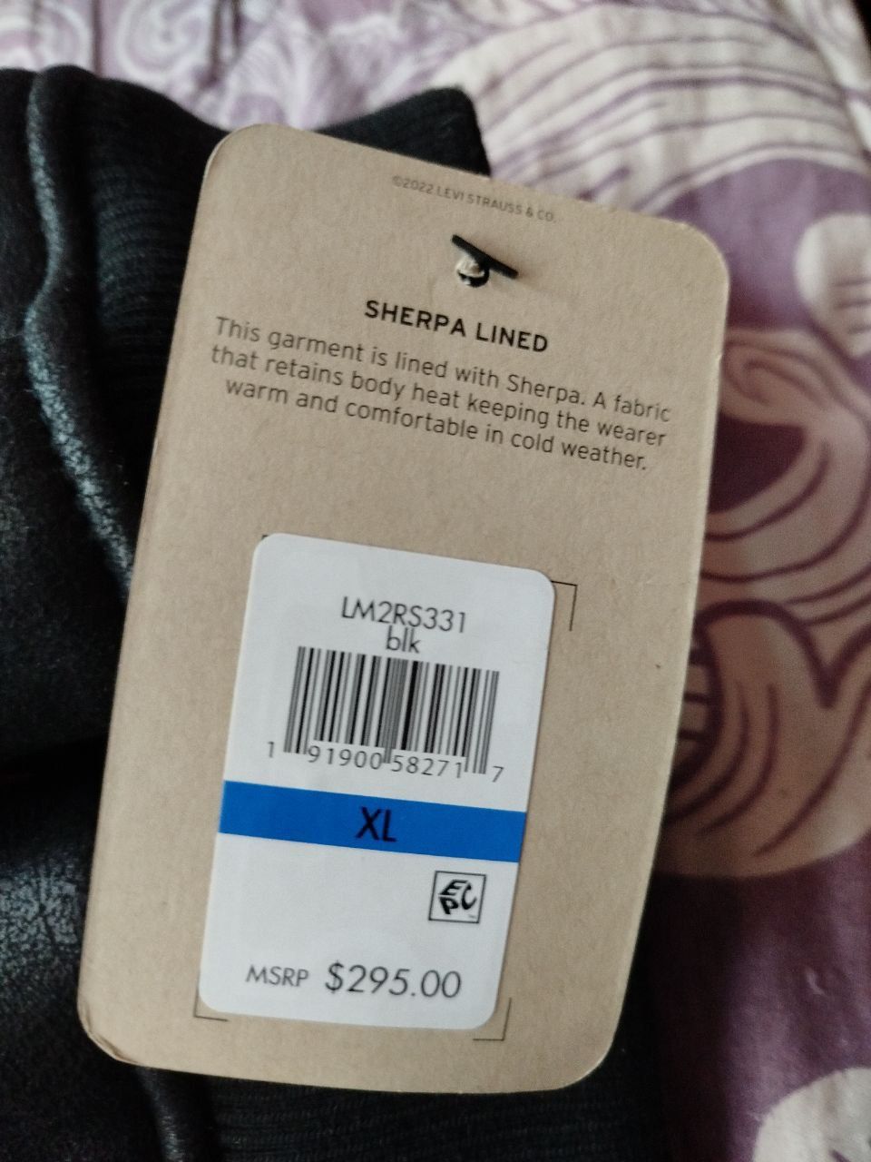 Куртка LEVI'S sherpa черная XL оригинал