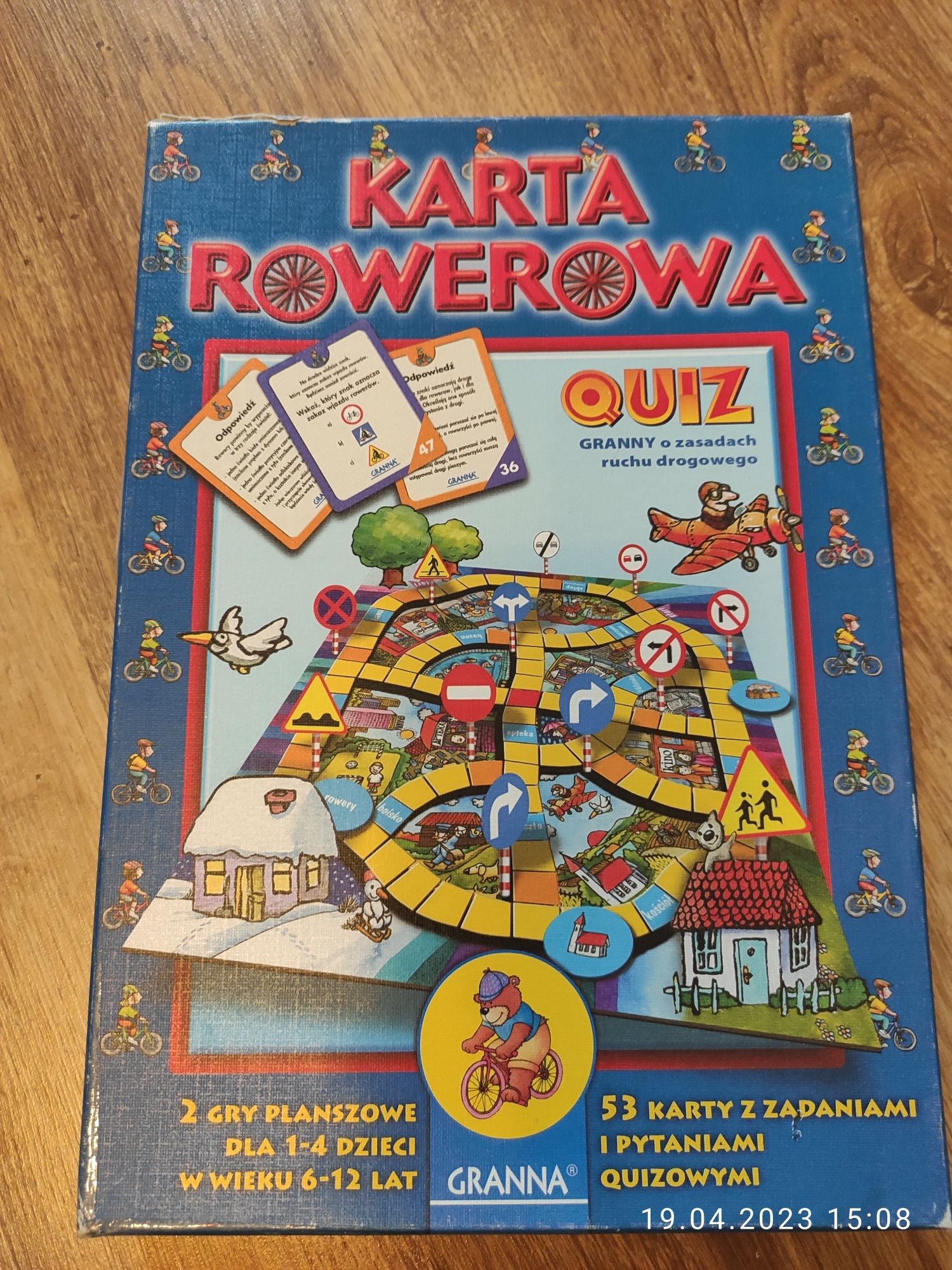 Gra Karta Rowerowa Quiz o zasadach ruchu drogowego Granna