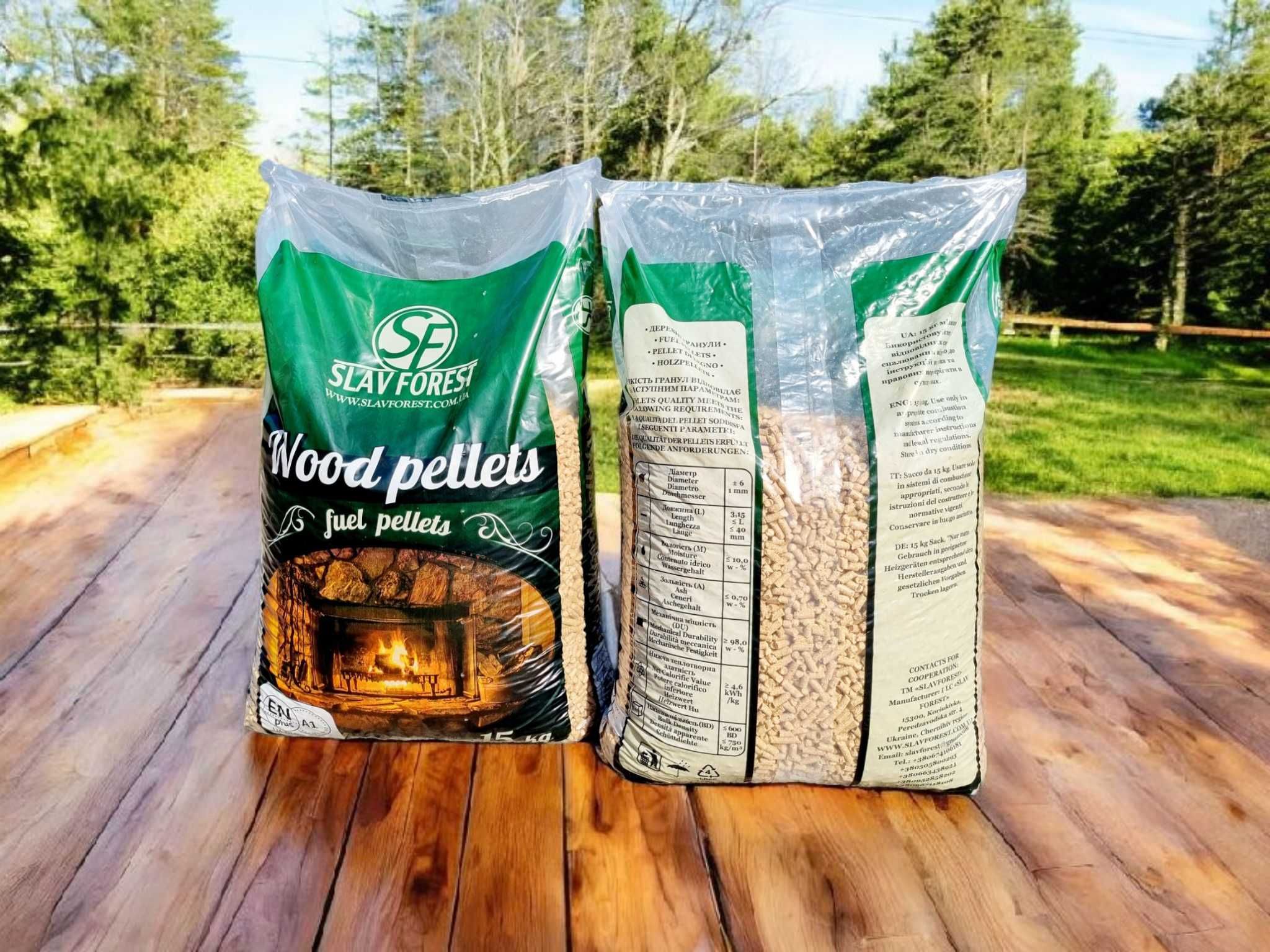 Pellet drzewny Świerkowo-Dębowy 18.4MJ/kg  15kg 6mm Atest FSC Pelet