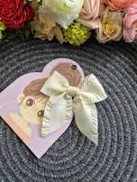 Śliczna spinka do włosów _ Kokardka ecru handmade