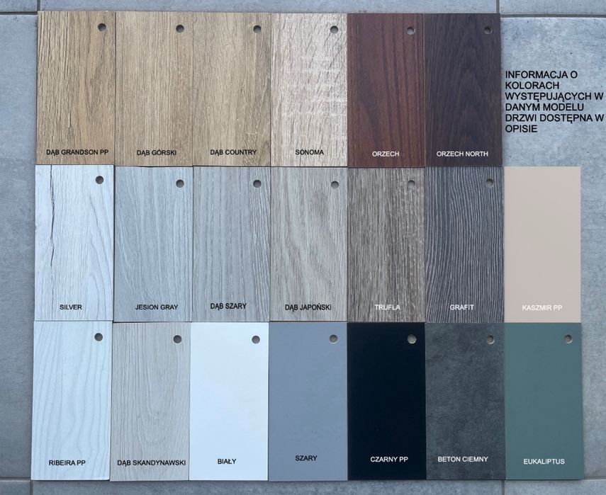 Drzwi wewnętrzne ELEGANCE Windoor - dąb górski - w kolorze drewna MDF