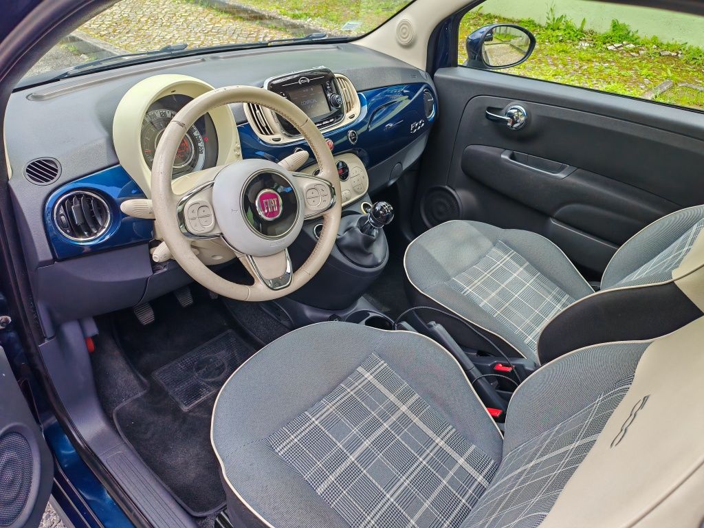 Fiat 500 1.2 Lounge de Novembro de 2017 com apenas 93.000 km