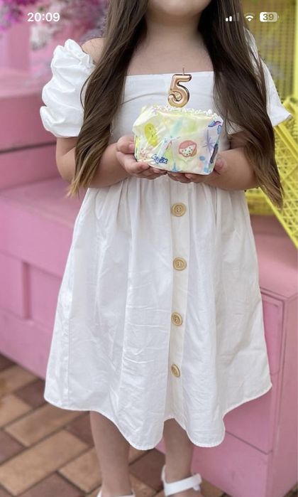 Детское белое платье