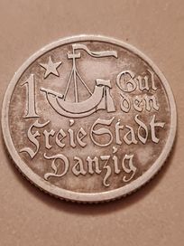 Moneta 1 gulten wolne miasto Gdańsk 1923